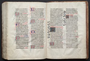 Das Gotha-Missale: Fol. 161r, Text, ca. 1375 von Master of the Boqueteaux