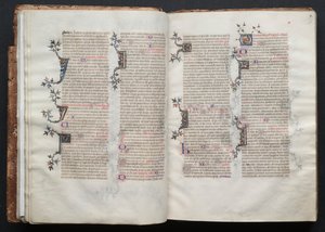 Das Gotha Missale: Fol. 19r, Text, ca. 1375 von Master of the Boqueteaux