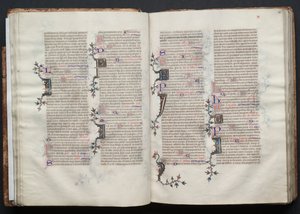 Das Gotha Missale: Fol. 29v, Text, ca. 1375 von Master of the Boqueteaux