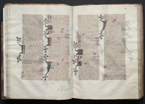 Das Gotha Missale: Fol. 30v, Text, ca. 1375 von Master of the Boqueteaux