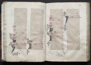 Das Gotha Missale: Fol. 38v, Text, ca. 1375 von Master of the Boqueteaux