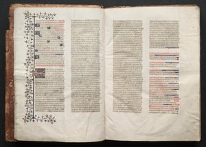 Das Gotha-Missale: Fol. 3v, Text, ca. 1375 von Master of the Boqueteaux