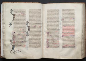 Das Gotha-Missale: Fol. 43r, Text, ca. 1375 von Master of the Boqueteaux
