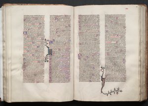 Das Gotha Missale: Fol. 53v, Text, ca. 1375 von Master of the Boqueteaux