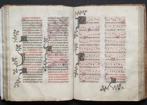 Das Gotha Missale: Fol. 67r, Text, ca. 1375 von Master of the Boqueteaux
