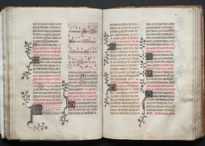 Das Gotha Missale: Fol. 68r, Text, um 1375 von Master of the Boqueteaux