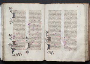 Das Gotha Missale: Fol. 70v, Text, um 1375 von Master of the Boqueteaux