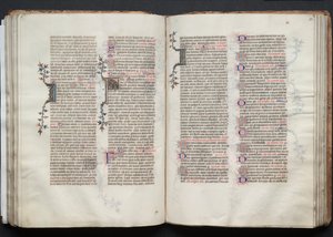 Das Gotha-Missale: Fol. 72v, Text, ca. 1375 von Master of the Boqueteaux