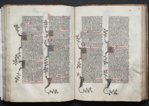 Das Gotha Missale: Fol. 87r, Text, um 1375 von Master of the Boqueteaux