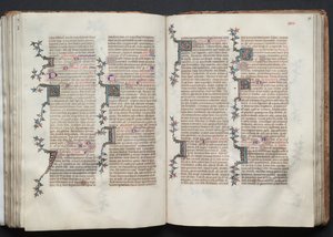 Das Gotha-Missale: Fol. 90r, Text, ca. 1375 von Master of the Boqueteaux