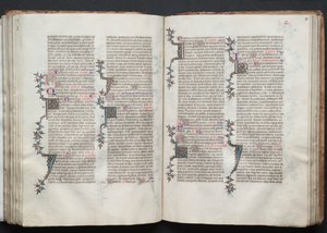 Das Gotha Missale: Fol. 93r, Text, ca. 1375 von Master of the Boqueteaux