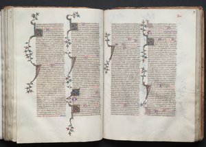 Das Gotha-Missale: Fol. 99r, Text, ca. 1375 von Master of the Boqueteaux