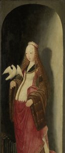 Heilige Cäcilia, rechter Flügel eines Triptychons von Master of the Brunswick Diptych (attributed to)