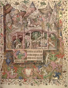Vision der Hölle, aus einem Stundenbuch, ca. 1407 von Master of the Brussels Initials