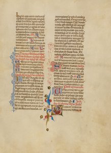 Initiale G: Heiliger Thomas Becket von Master of the Brussels Initials