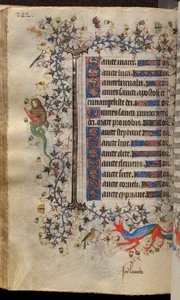 Stundenbuch von Karl dem Edlen, König von Navarra (1361-1425): fol. 121v, Text von Master of the Brussels Initials and Associates
