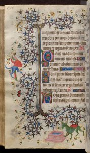 Stundenbuch von Karl dem Edlen, König von Navarra (1361-1425): fol. 129v, Text von Master of the Brussels Initials and Associates