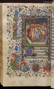 Stundenbuch von Karl dem Edlen, König von Navarra (1361-1425): fol. 161v, Verspottung Christi von Master of the Brussels Initials and Associates