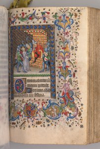 Stundenbuch von Karl dem Edlen, König von Navarra (1361-1425): fol. 169r, Christus vor Pilatus von Master of the Brussels Initials and Associates