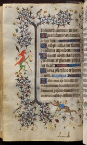 Stundenbuch von Karl dem Edlen, König von Navarra (1361-1425): fol. 200v, Text von Master of the Brussels Initials and Associates
