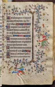Stundenbuch von Karl dem Edlen, König von Navarra (1361-1425): fol. 42r, Text von Master of the Brussels Initials and Associates