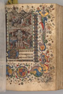 Stundenbuch von Karl dem Edlen, König von Navarra 1361-1425: fol. 101r, Text, um 1405 von Master of the Brussels Initials and Associates