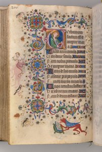 Stunden von Karl dem Edlen, König von Navarra 1361-1425: fol. 102v, Text, ca. 1405 von Master of the Brussels Initials and Associates