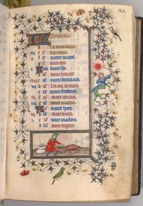 Stundenbuch von Karl dem Edlen, König von Navarra 1361-1425: fol. 11r, November, um 1405 von Master of the Brussels Initials and Associates