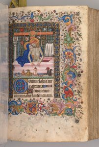 Stundenbuch von Karl dem Edlen, König von Navarra 1361-1425: fol. 128r, Mann der Schmerzen, ca. 1405