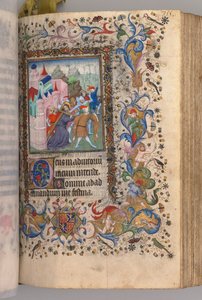 Stundenbuch von Karl dem Edlen, König von Navarra 1361-1425: fol. 170v, Christus trägt das Kreuz, ca. 14