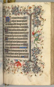 Stundenbuch von Charles dem Edlen, König von Navarra 1361-1425: fol. 180r, Text, ca. 1405 von Master of the Brussels Initials and Associates