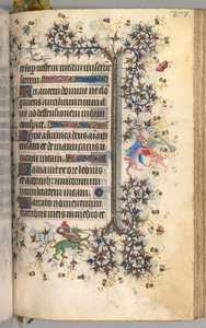 Stundenbuch von Karl dem Edlen, König von Navarra 1361-1425: fol. 182r, Text von Master of the Brussels Initials and Associates