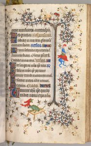 Stundenbuch von Karl dem Edlen, König von Navarra 1361-1425: fol. 191r, Text, ca. 1405 von Master of the Brussels Initials and Associates