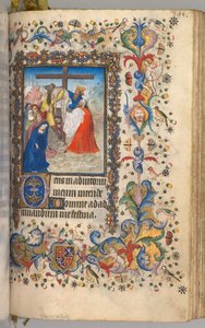 Stundenbuch von Karl dem Edlen, König von Navarra 1361-1425: fol. 192r, Abstieg vom Kreuz, um 1405