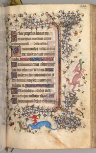 Stundenbuch von Karl dem Edlen, König von Navarra 1361-1425: fol. 204r, Text, ca. 1405 von Master of the Brussels Initials and Associates