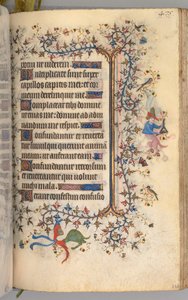 Stundenbuch von Charles dem Edlen, König von Navarra 1361-1425: fol. 232r, Text, ca. 1405 von Master of the Brussels Initials and Associates