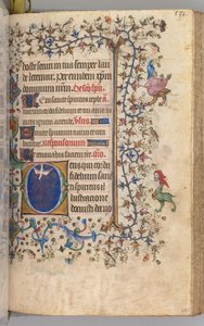 Stundenbuch von Charles dem Edlen, König von Navarra 1361-1425: fol. 260r, Heiliger Geist, um 1405 von Master of the Brussels Initials and Associates