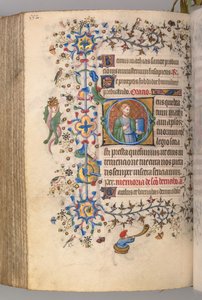 Stundenbuch von Karl dem Edlen, König von Navarra 1361-1425, fol. 270v, St. Matthias, um 1405 von Master of the Brussels Initials and Associates