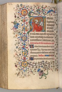 Stundenbuch von Karl dem Edlen, König von Navarra 1361-1425, fol. 275v, St. Vincent, ca. 1405 von Master of the Brussels Initials and Associates