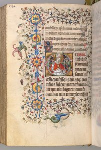 Stundenbuch von Charles dem Edlen, König von Navarra 1361-1425, fol. 286v, St. Marcel, um 1405 von Master of the Brussels Initials and Associates