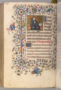 Stundenbuch von Charles dem Edlen, König von Navarra 1361-1425, fol. 287vr, St. Benoit, ca. 1405 von Master of the Brussels Initials and Associates