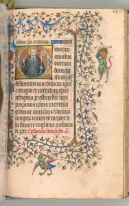 Stundenbuch von Karl dem Edlen, König von Navarra 1361-1425, fol. 288r, St. Antonius von Master of the Brussels Initials and Associates