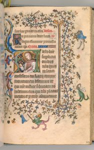 Stundenbuch von Karl dem Edlen, König von Navarra 1361-1425, fol. 292r, St. Fiacre, ca. 1405 von Master of the Brussels Initials and Associates