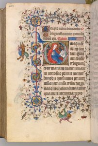 Stundenbuch von Karl dem Edlen, König von Navarra 1361-1425, fol. 295v, St. Anna, um 1405 von Master of the Brussels Initials and Associates