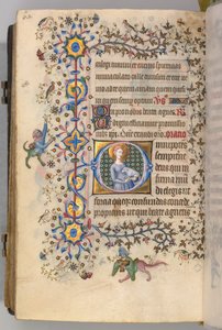 Stundenbuch von Karl dem Edlen, König von Navarra, fol. 299v, St. Agnes, ca. 1405 von Master of the Brussels Initials and Associates