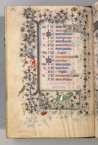 Stundenbuch von Karl dem Edlen, König von Navarra 1361-1425: fol. 6v, Juni, ca. 1405 von Master of the Brussels Initials and Associates