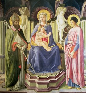 Die Madonna und das Kind mit den Heiligen Clemens und Justin