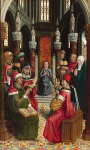 Christus unter den Doktoren von Master of the Catholic Kings