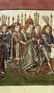 Königin Elisabeth von Luxemburg. Detail aus der Richental