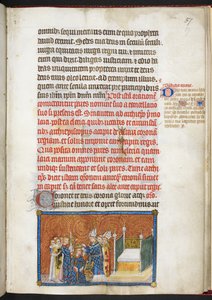 Der Erzbischof von Reims setzt dem König die Krone auf, aus 